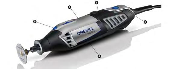 DREMEL 4000 Technische Daten Gewicht Leerlaufdrehzahl Spannung Nenn-/ Eingangsleistung 0,66 kg 5.000-35.