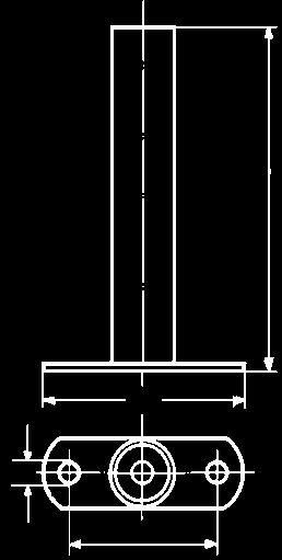 Falls die Leiter nicht bis zum Boden geführt werden kann, können statt Fußplatten auch Zugbänder eingesetzt werden. Für Leitertyp Werkstoff Holm-Ø Bestell-Nr. p.