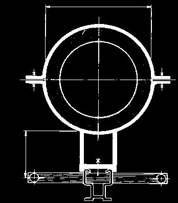 ZUBEHÖR für Einholm-Leitern Typ 6433/6434/6437/6438 Befestigungsschelle für runde Masten Mast-Ø bitte angeben. Bauwerkabstand 150 mm oder nach Angabe. Für Leitertyp Werkstoff Typ p. Stck.