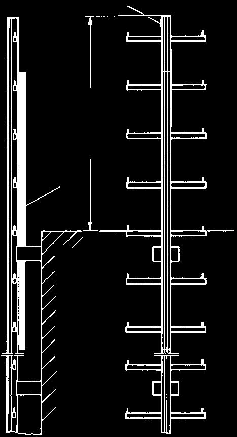 ZUBEHÖR für Einholm-Leitern Typ 6433/6434/6437/6438 Etagenbogen Die Leiternteile werden in der Sprossenebene gebogen. Standard ist eine nach innen (wie Abb.) liegende Biegung.