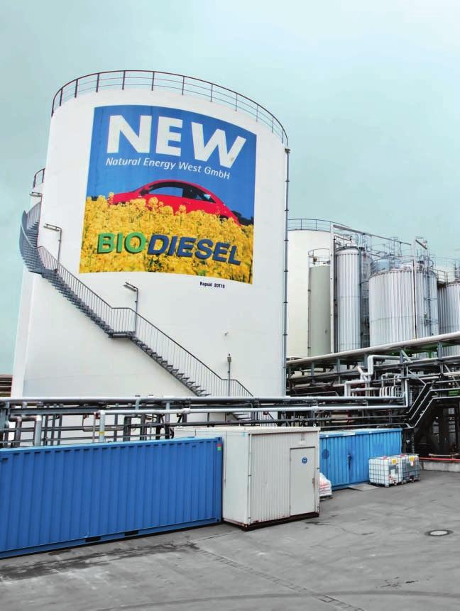 NATURAL ENERGY WEST GMBH Firmensitz: Neuss Produktionsstandort: Marl Anlagen: zwei Biodieselanlagen mit einer Kapazität