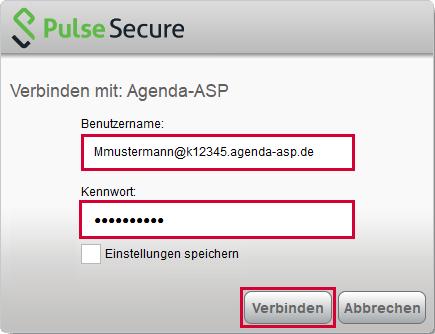 eingerichtet: Nr. 86221 Agenda ASP - Einrichtung mit Pulse Secure Vorgehensweise 1. Rechtsklick auf des Pulse Secure Icon im Systray. 2.