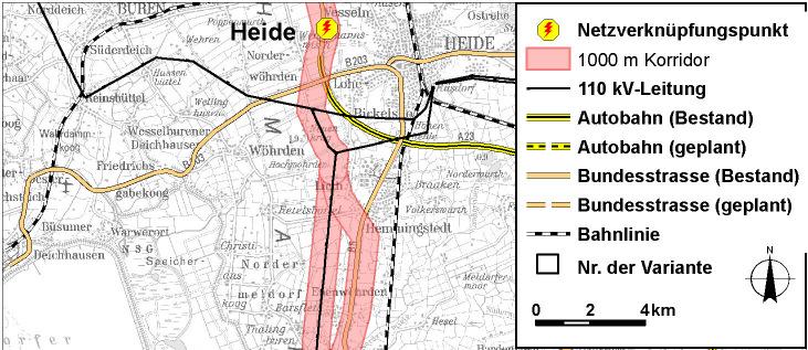 Abschnitt 2 Barlt - Heide - Konfliktarme Korridore GFN Der Korridor 2.