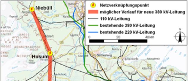 TenneT - Planungsstand Schleswig-Holstein (II) Neubaumaßnahmen zur Integration von 9000 MW EEG in