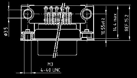Befestigungswinkel, Masseclip und Bolzen 4-40 UNC oder M3 Gütestufe 3 (auch in Gütestufe 1 lieferbar) Gehäuse: Stahl