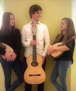 The three young musicians are as present at music school concerts as they are at vernissages.