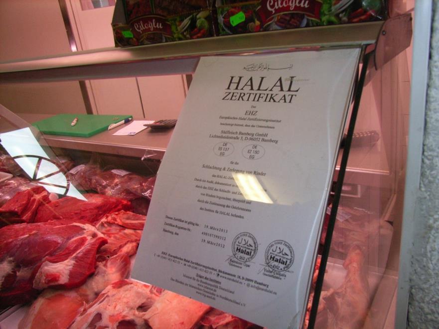 Unterscheidung zwischen halal (rein) und haram (verboten)