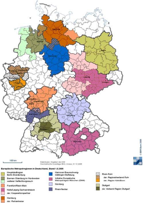 2.3 Fazit: Rolle der Metropolregionen Definition: Überstädtischregionale Konzentration zentraler politischer und wirtschaftlicher