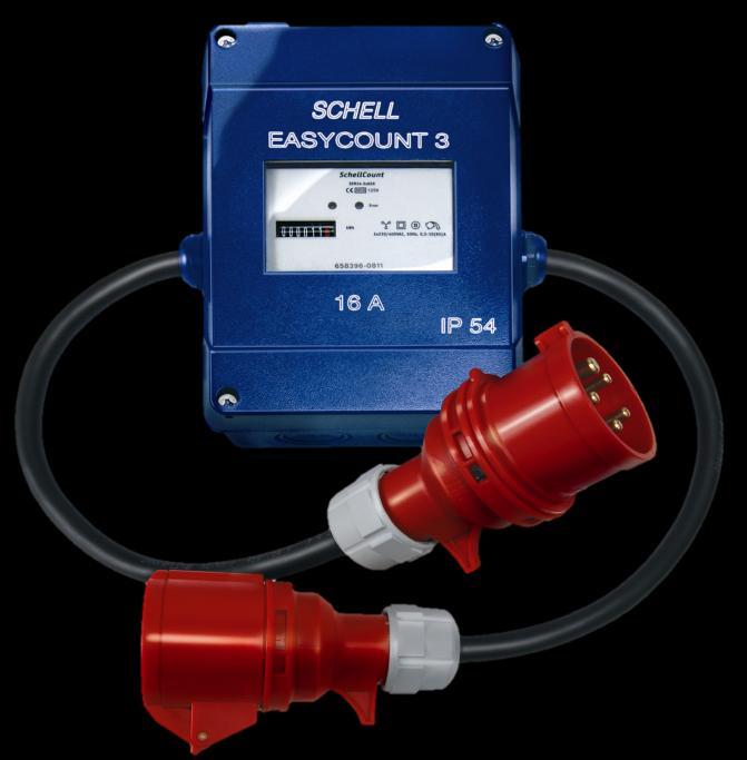 Schell Zwischensteckerzähler Easycount 3 Technische Spezifikation: Spannungseingang: 230/400VAV +10% / -15% Strombelastbarkeit: 5(65)A Frequenz: 50Hz Eigenverbrauch: < 0,5W / 4,5VA