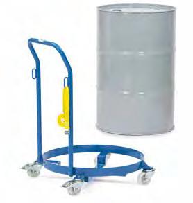 1360 Fassroller für stehenden Transport von Stahlblech-Fässern mit 60 und 200 Liter Inhalt.