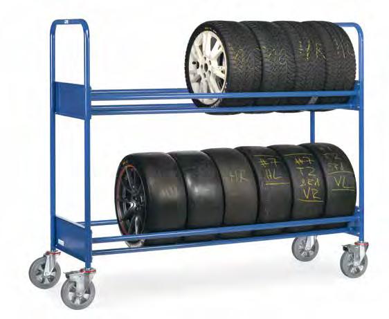 REIFENTRANSPORTGERÄTE REIFENTRANSPORTGERÄTE Das Progra zum Transportieren und Lagern von Reifen und Rädern Reifenkarren mit Spreiz-Aufnahmen zum leichten Aufnehmen und Absetzen von Reifenstapeln