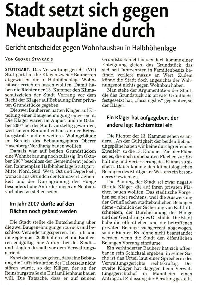 Stuttgarter Nachrichten: Januar 2012 Amt für