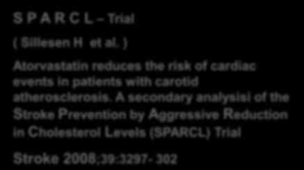 best medical treatment S P A R C L Trial ( Sillesen H et al.