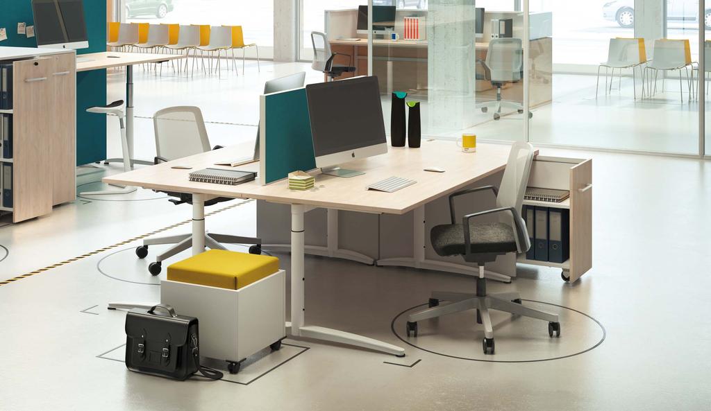 Effective workflow is the result of good workplace design. The things you need every day should always be in easy reach. We recommend: CALDO combined with our versatile modular containers.