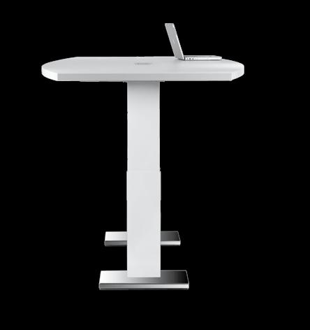 Fußplatte: Stahl verchromt Höhenverstellbereich: 71 cm 123 cm Round conference desk: Ø 140 cm Top: walnut