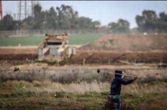 Grenze zum Gazastreifen versuchte ein Palästinenser, eine