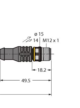 Anschluss- und Verbindungsleitungen M12 1 Typen und Daten Auswahltabelle Polzahl Leitungsdurchmesser [mm ± 0.20] Kabellänge [m] Aderquerschnitt [mm 2 ] Ident-Nr. Typ 3 4.3 0.3 3 x 0.