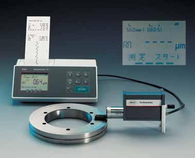 Berechnung von Ra, Rz, Rz1max gemäß DIN EN ISO 4287 Integrierter, hochauflösender Thermodrucker Geringe Tastkraft von ca.