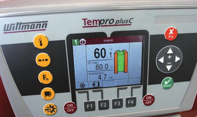 Temperierung Die neue Serie TEMPRO plus C Die TEMPRO plus C Temperiergeräte sind als druckloses System für einen Temperaturbereich bis 90 C erhältlich, in der drucküberlagerten Ausführung als