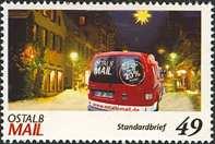 9. November 2010 - Ausgabe "Weihnachten 2010" selbstklebend - MiNr Die dargestellte Weihnachtsmarke wird nur für den Versand interner Post (Weihnachtspost etc.) an Kunden der Ostalb Mail verwendet.