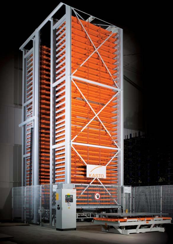 Das System kann als ein- oder zweiseitiges Lager ausgeführt werden, wobei der Einzelturm nachträglich zum Doppelturm erweitert werden kann.