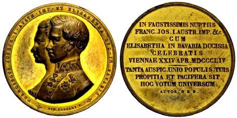 Medaille Kaiserpaar 1854 (Rauch 2014-1646) Medaille Kaiserpaar