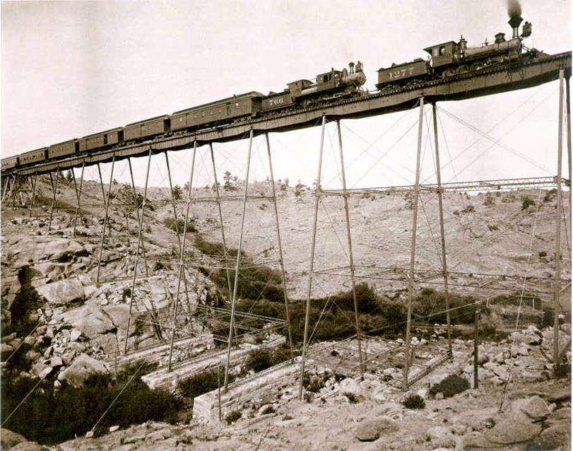 Dale Creek Bridge, Union Pacific Railway, um 1870