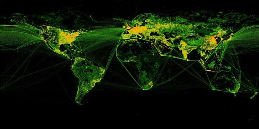Reichen die natürlichen Ressourcen für 10 Mrd. Menschen? Karte der Kohlendioxid-Emissionen - Fast alles erleuchtet Quelle: http://www.sueddeutsche.