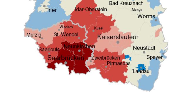 Der Wegweiser Kommune der Bertelsmann-Stiftung sieht die Entwicklung bis 2025 so: Speyer, der Großraum Germersheim und die Stadt Landau werden als Zuwachsregionen gesehen.