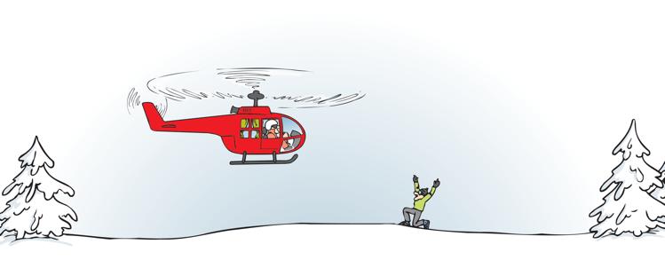 Hubschrauber Rettung aus der Luft Bei Flugwetter schonendster und