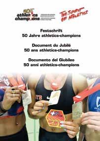 Die 70-seitige, gedruckte Jubiläums-Festschrift mit den Kurz-Steckbriefen (300 vom 360 Mitgliedern) inklusive Fotos und der Geschichte von athletics-champions kann am Jubiläumsfest vom 11.