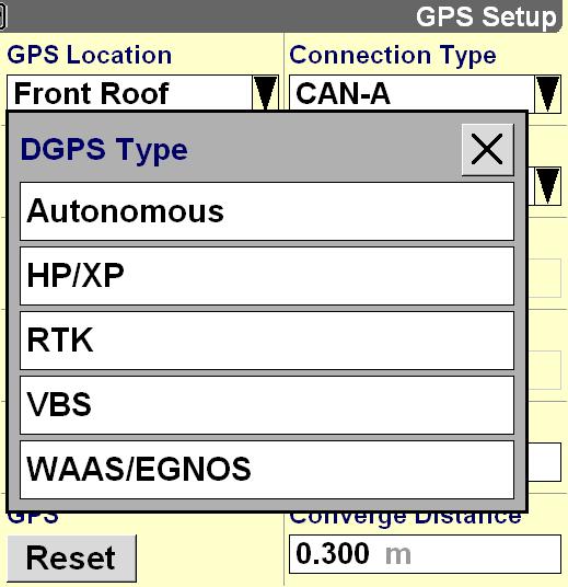 GPS Setup RTK RTK auswählen