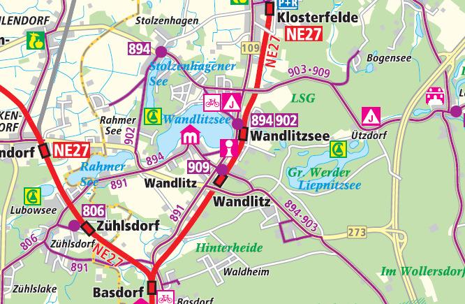 Verknüpfung in der Region Beispiel Wandlitz 162 Umsteiger/Tag 2010 B Verkehrsmittelnutzung im Vorlauf