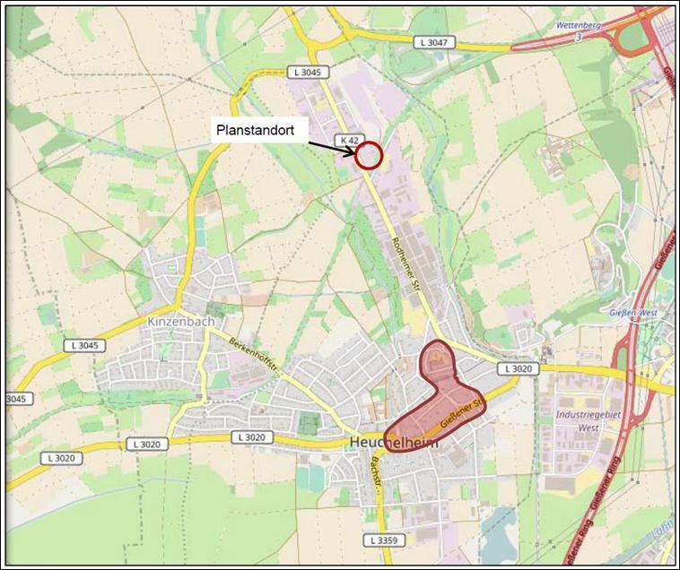-15- Karte 5 Abgrenzung des zentralen Versorgungsbereichs der Gemeinde Heuchelheim