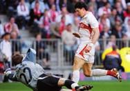 April: Niederlage in der Allianz-Arena Eine am Ende deutliche 1:4-Niederlage musste der VfB in der Münchner Allianz-Arena hinnehmen.
