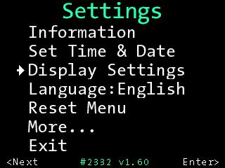 Settings (Konfiguration) Set Time & Date (Datum und Uhrzeit) Im Konfigurationsmenü (Settings) können Grundeinstellungen des OSTC 2 vorgenommen, der Kompass kalibriert und Einstellungen zurückgesetzt