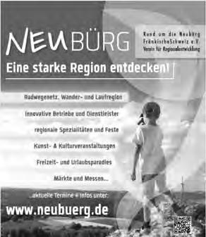 Was ist los in der Region? Auf unserer Homepage www.neubuerg.de steht ein gemeinsamer Veranstaltungskalender mit Filterfunktion nach jeder Gemeinde zur Verfügung.