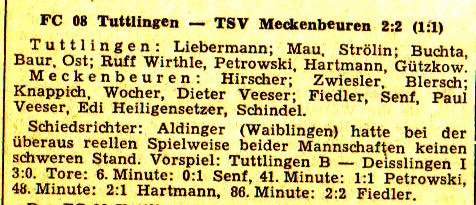 18 Haushoher Favorit der Aufstiegsspiele war der FC 08 Tuttlingen.