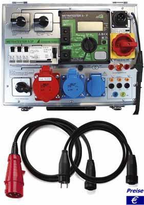 VDE Prüfgerät METRATESTER 5-3P Prüfgerät zur Messung von Geräten nach DIN VDE 0701 und 0702 (auch als Werkstattprüftafel nach DIN VDE 0104 verwendbar / Prüfkoffer für 1- und 3-phasige Betriebsmittel)