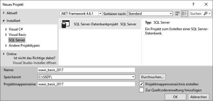 564 7 SQL Server CLR-Integration 7.1.1 Integration mit dem Visual Studio Die SSDT werden mit dem Setup von SQL Server noch nicht mit installiert.