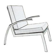 MwSt 3MS Lounge Sessel DRYFEEL + vinil cushion or Sunbrella cushion 67 x 78 x 87 999 3MP
