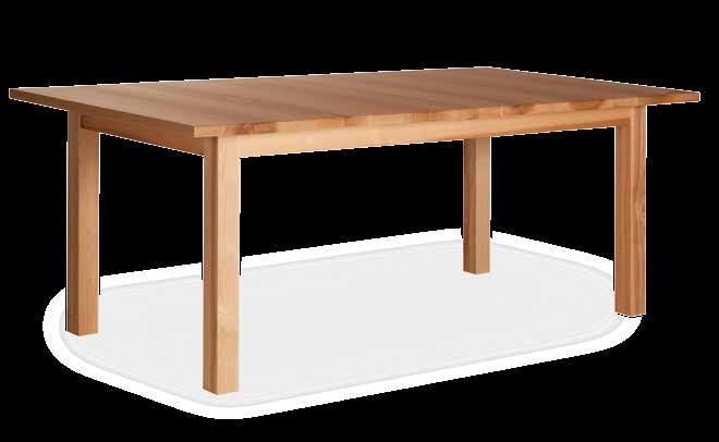 Tisch Josef L 200 x B 100 x H 76 cm; Esche, geölt; überstehende Platte; ausziehbar Josef als