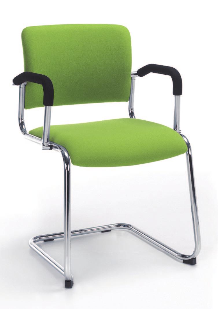 Konferenz-Stühle Konferenzstuhl Conni Moderner Stuhl mit 4-Fußgestell oder als Freischwinger.