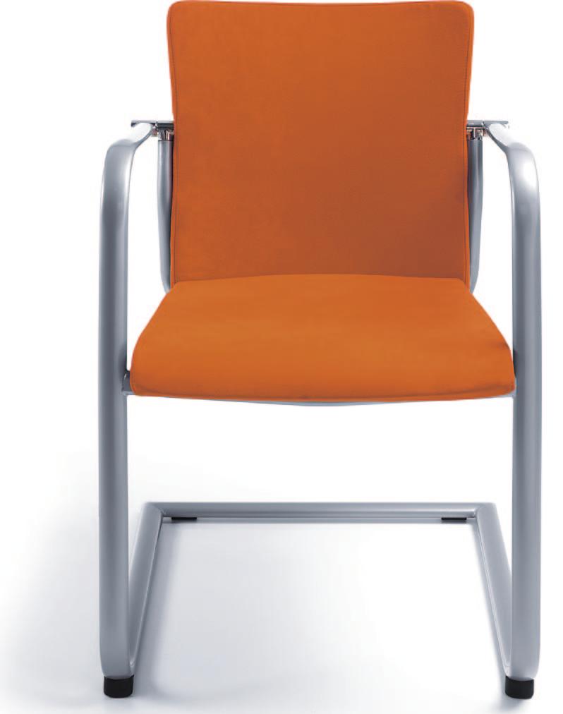 68111 Gestell in Chrom, satin Bestell-Nr. 68112 Konferenzstuhl Louis Eleganter Konferenzstuhl mit durchgehender Rückenlehne, die wie die Sitzfläche bequem und hochwertig gepolstert ist.