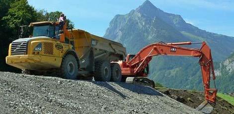 Materialbewirtschaftung und Verkehr Bauphase Dammbau