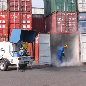 Schiffsreinigung Reinigung von Containern Typische Anwendungen im Bereich von Werften und Offshore Anwendung Vorteile von DYNAJET Geeignete Hochdruckreiniger Behälter-, Tank- und Containerreinigung