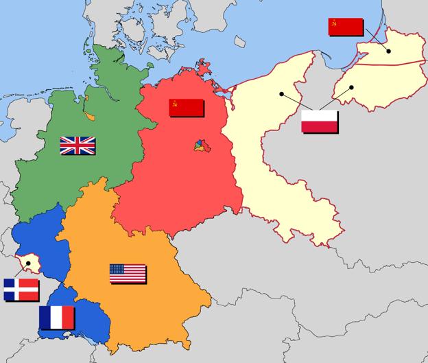 1945: Verlust der deutschen Ostgebiete Die Gebiete Ostpreußen, Pommern und Schlesien werden der Republik Polen und der