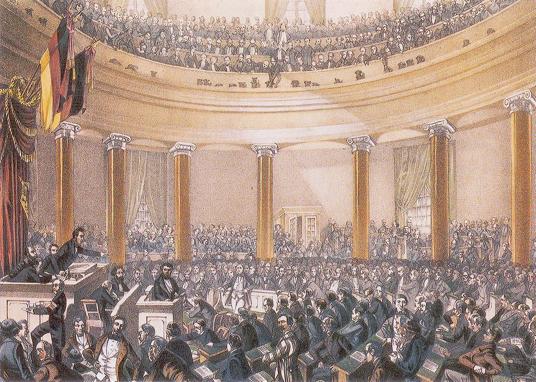 1848/49: Paulskirchenversammlung 1848 findet die Märzrevolution in Wien und Berlin statt ihre Ziele: eine nationale Vereinigung aller deutschsprachigen Länder in