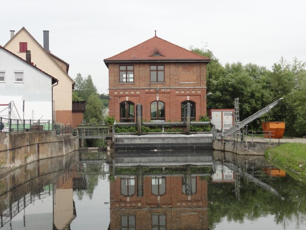 Einleitung Stadtwerke Mühlacker Enz Mittlerer Abfluss (MQ): ca. 17 m³/s Ausbauwassermenge (QA): ca. 20 m³/s Fallhöhe: ca.