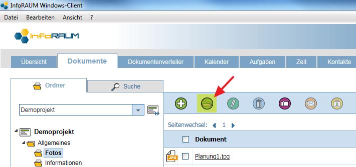 Neues Dokument einscannen Bei Verwendung des InfoRAUM Windows Clients ist es möglich, neue Dokumente direkt vom Scanner zu importieren.